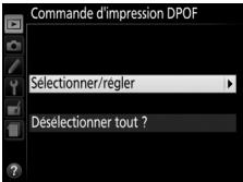 NIKON 05200 KIT 18-55VRIT + 55 - Choisir Sélectionner/régler pour la rubrique Commande d'impression DPOF du menu Visualisation. - 2