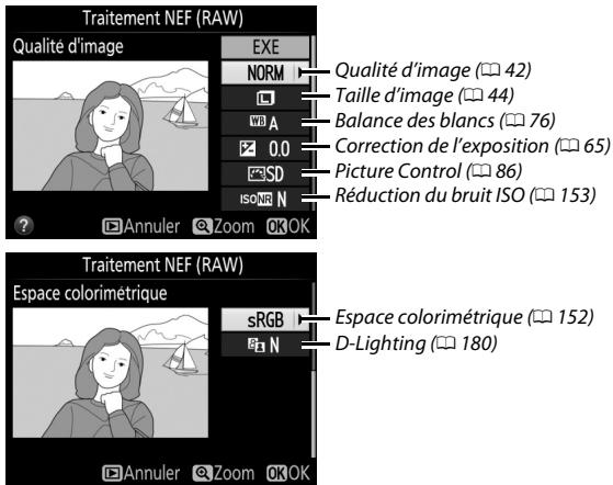 NIKON 05200 KIT 18-55VRIT + 55 - Régler les paramètres de Traitément NEF (RAW). - 2