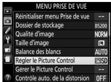 NIKON 05200 KIT 18-55VRIT + 55 - Afficher le menu Picture Control. - 2