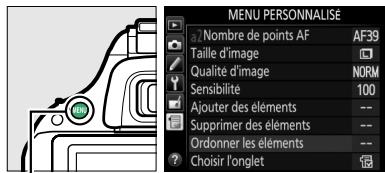 NIKON 05200 KIT 18-55VRIT + 55 - Quitter et revenir au Menu personnelisé. - 1