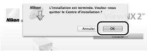 NIKON 05200 KIT 18-55VRIT + 55 - Quitter l'installation. - 2