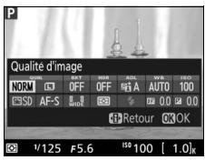 NIKON 05200 KIT 18-55VRIT + 55 - Positionner le curseur dans l'affichage des informations. - 2