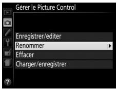 NIKON 05200 KIT 18-55VRIT + 55 - Gérer le Picture Control > Renommer - 1