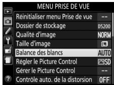NIKON 05200 KIT 18-55VRIT + 55 - Afficher les options de balance des blancs. - 2
