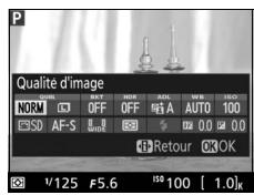 NIKON 05200 KIT 18-55VRIT + 55 - Positionner le curseur dans l'affichage des informations. - 2