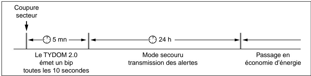 DELTA DORE TYDOM - Absence d'alimentation secteur - 2