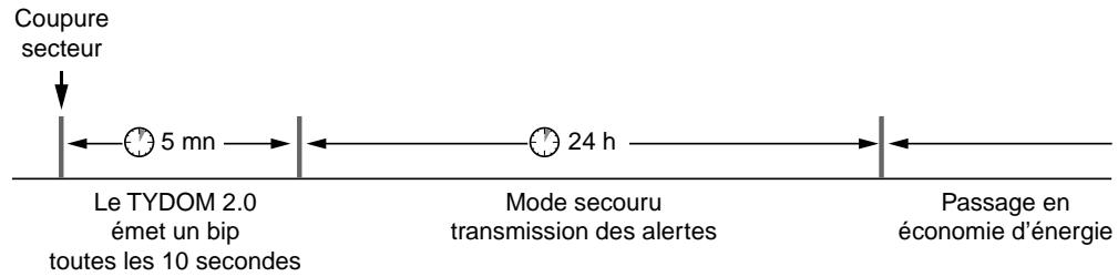 DELTA DORE TYDOM - Absence d'alimentation secteur - 2