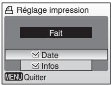 NIKON CoolpixLG - Définissez les options Date etInfos. - 1