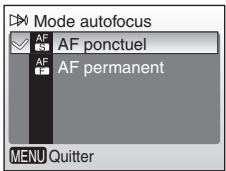 NIKON CoolpixLG - Appuyez sur ou pour selectionner le réglage souhaité, puis appuyez sur . - 2