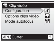 NIKON CoolpixLG - Validation des réglages de clip video - 3
