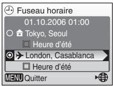 NIKON CoolpixLG - Réglage du fuseau hora de destination - 5