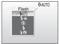 NIKON CoolpixLG - Appuyez sur les commandes ou du sélecteur multidirectionnel pour sélectionner le mode flash souhaité, puis appuyez sur . - 1