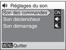 NIKON CoolpixLG - Réglages du son - 1