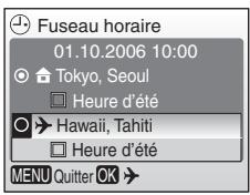 NIKON CoolpixLG - Réglage du fuseau hora de destination - 2