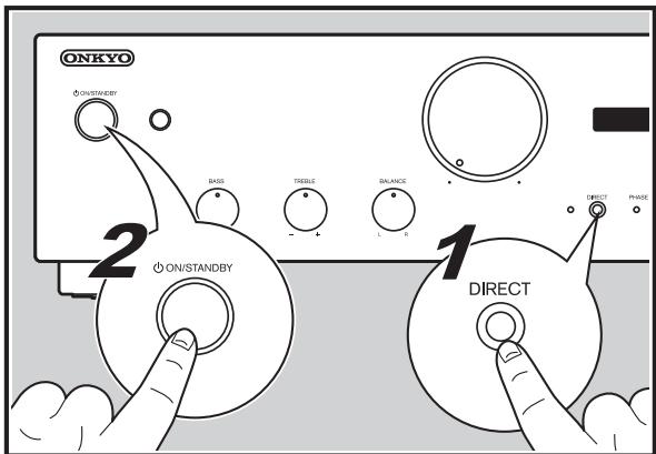 ONKYO A-9110-B - Réinitialisation de l'appareil (ceci réinitialise les paramètres de cet apparéil sur leur valeur par défaut) - 1