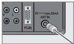 GRUNDIG 42VLC7121C - Connexion de l'antenne et du câble d'alimentation - 2