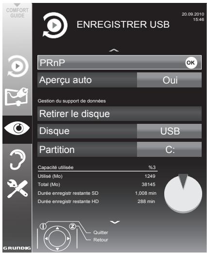 GRUNDIG 42VLC7121C - Sélection du menu - 1