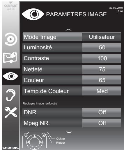 GRUNDIG 42VLC7121C - Réglages de l'image - 1