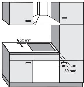 MIELE KM 5755 - Distances de sécurité latérales - 4
