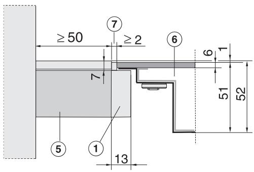 MIELE KM 5755 - Bois massif/plan de travail carrélé - 1