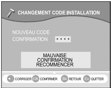 SAGEM PACK PVR 160+ITD 62 - 6-5 CHANGES DU CODE INSTALLATION - 3