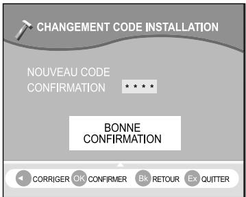 SAGEM PACK PVR 160+ITD 62 - 6-5 CHANGES DU CODE INSTALLATION - 4