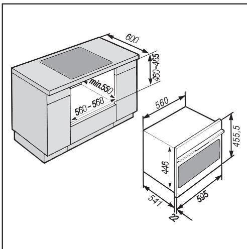 MIELE H4020BM - Cotes d'encastrement - 5