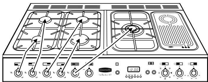 FALCON TXT 110DFGB-EU NOIR - Brûleurs de table de cuisson - 1