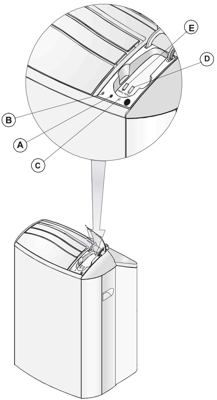 AIRWELL AELIA 2 10 CD - TOUCHE REFROIDISSEMENT / CHAUFFAGE/MARCHE/ARRET - 1