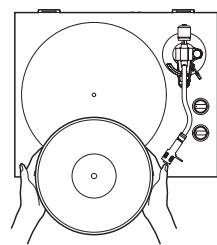 TEAC TN-400BT - Placez un disque sur le plateau. - 1