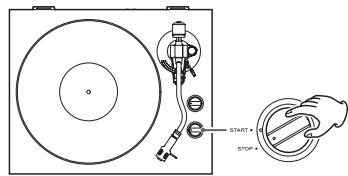 TEAC TN-400BT - Ramenez le bouton START/STOP sur STOP pour arrêté le plateau. - 1