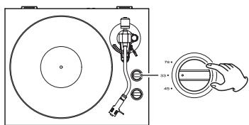 TEAC TN-400BT - Sélectionnez la vitesse de rotation indiquée sur le disque. - 1