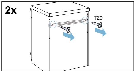 BOSCH WDU28560FF - Retrait des entreprises d'appui verticales - 3