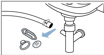 BOSCH WDU28560FF - Le boyau de vidange est bloqué au niveau du siphon - 1