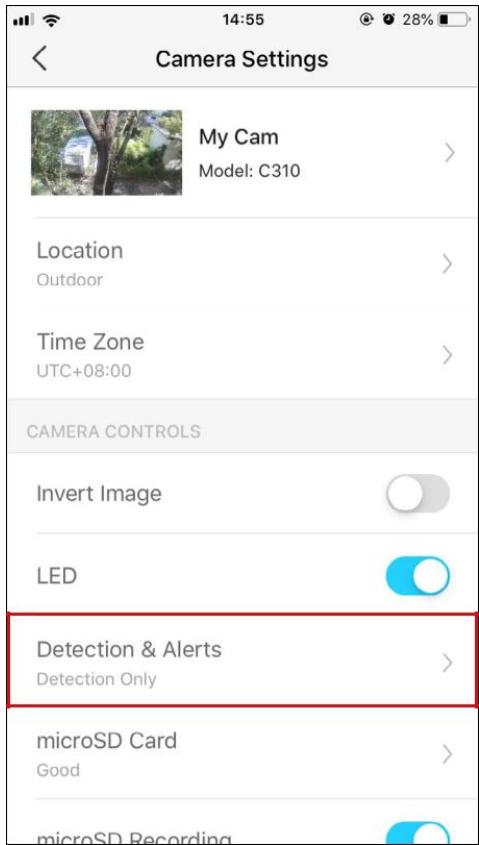 TP-LINK C310 - Détction de mouvement - 1