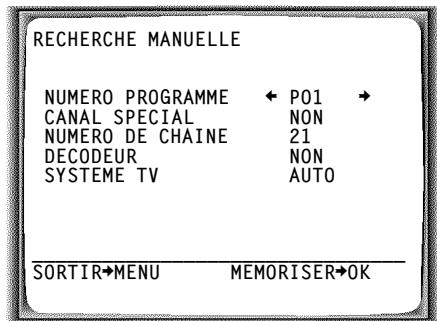 PHILIPS VR220 - Recherche manuelle de chaînes télévisées - 1