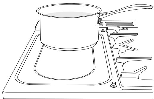 FALCON CDL110DFTP/CEU TAUPE - Utilisation avec une casserole - 1