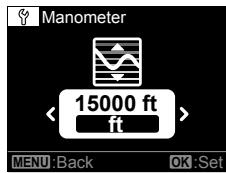 OLYMPUS V104180EE000 - Pour ajuster l'affichage de l'altitude ou de la profondeur d'eau - 1