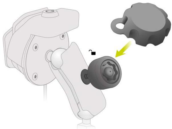 TOMTOM GPSRIDER50 - Fixez le capuchon du Pin-Lock RAM sur le Pin-Lock RAM. - 1