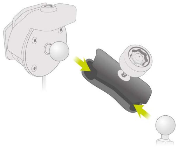 TOMTOM GPSRIDER50 - Installez le bras RAM sur la fixation RAM et le support de fixation alimenté. - 1