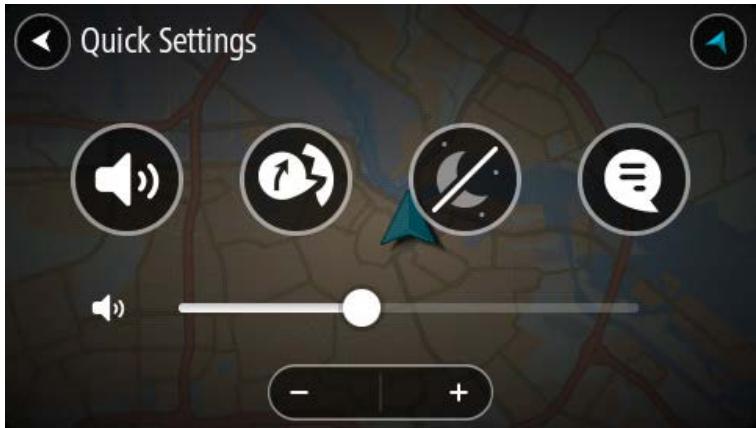 TOMTOM GPSRIDER50 - Utiliser les paramètres rapides - 2