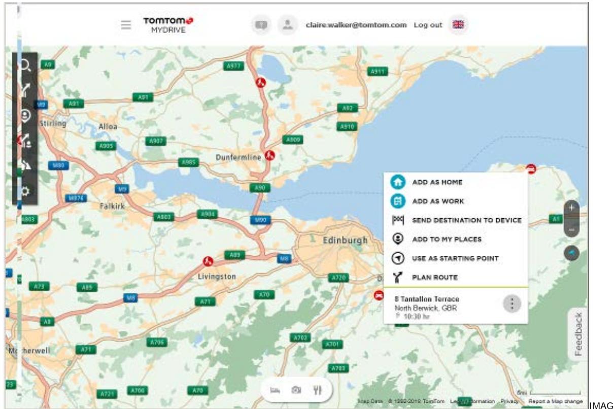 TOMTOM GPSRIDER50 - Ajouter à Mes parcours à l'aide de MyDrive - 1