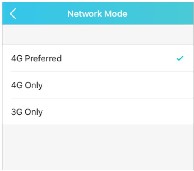 TP-LINK M7010 - Specify Network Mode - 1