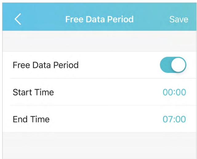 TP-LINK M7010 - Set Up Free Data Period - 1