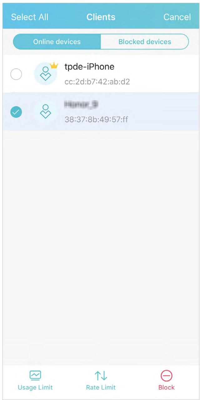 TP-LINK M7010 - Set Rate Limit for Specific Devices - 1