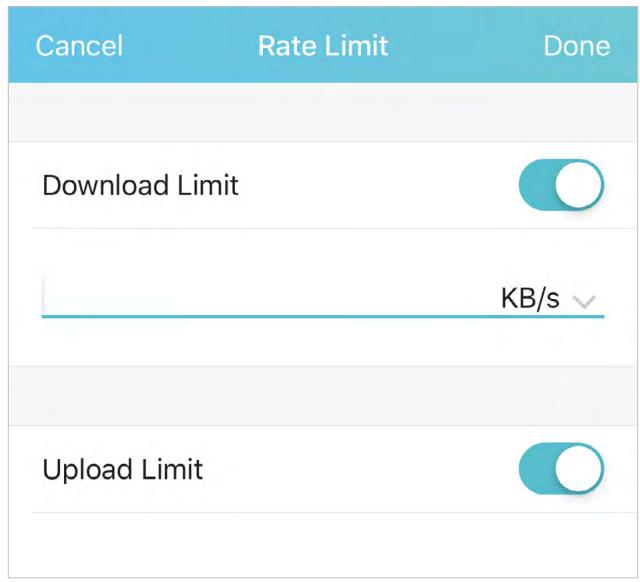 TP-LINK M7010 - Set Rate Limit for Specific Devices - 2