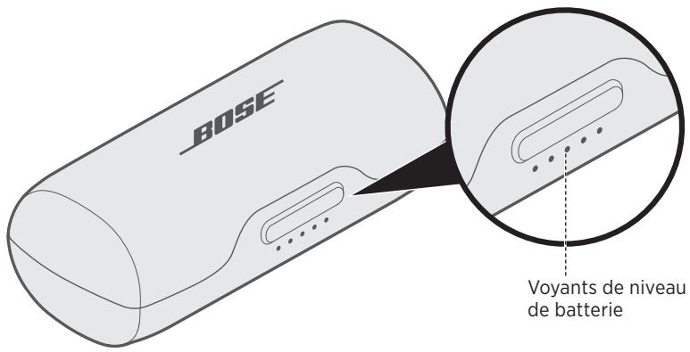 BOSE SOUNDSPORT FREE ORANGE BLEU - Voyants de niveau de batterie du boîtier de recharge - 1