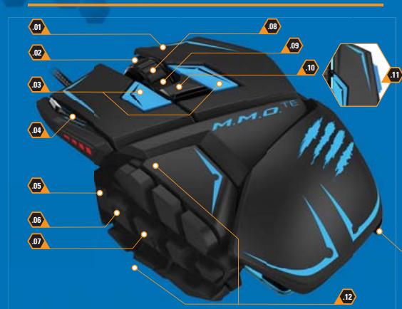 MAD CATZ RAT MMO T.E NOIRE - Product Layout - 1
