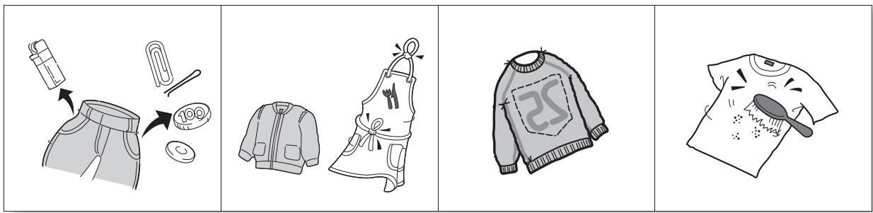 DAEWOO DWC-LDC1422sSC - Préparation du linge avant lavage - 1