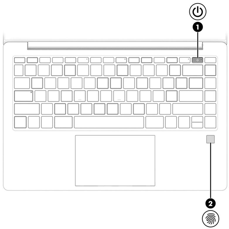 HEWLETT PACKARD 14-ep0o036nf - Bouton et lecteur d'empreintes digitales - 1